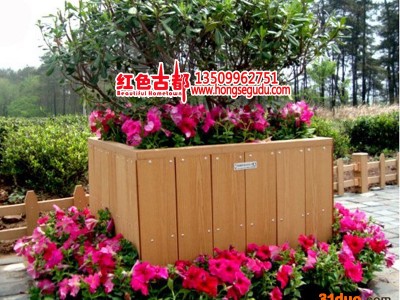 厂家防腐木景观花箱 酒店户外家具定制 户外家具炭烧 防腐木花槽