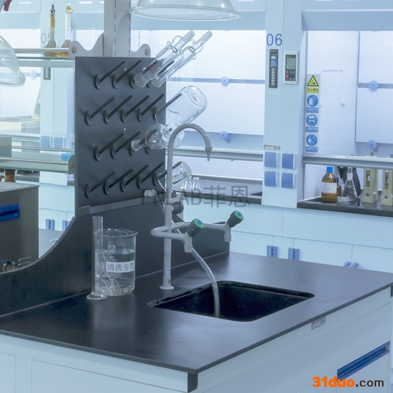 FNLAB 生化干细胞理化微生物培养检测实验室钢木实验室家具台柜操作台 钢木实验操作台家具