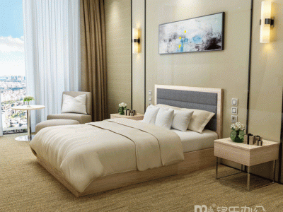 铭乐家具生产厂家定制酒店成套家具客房木饰面固装五星级酒店