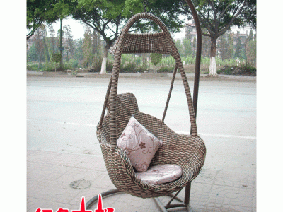 三色迪斯呢吊篮 藤秋千 别墅庭院花园阳台家具藤秋千吊椅