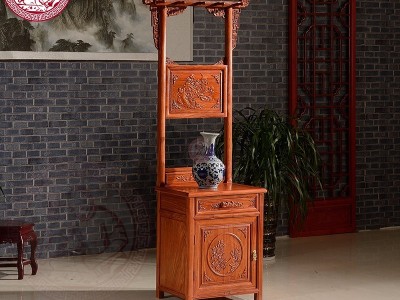 东阳民创红木家具非洲黄花梨木实木中式客厅落地带抽衣帽鞋柜衣架