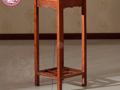东阳古典中式红木家具非洲花梨木喜鹊梅花花架实木客厅室内盆景架