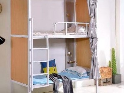 **学生宿舍床厂家 优选光彩家具双层铁床 厂家定制 批发销售 宿舍双人隐私密四周封板闭 双层铁架床上下铺光彩家具