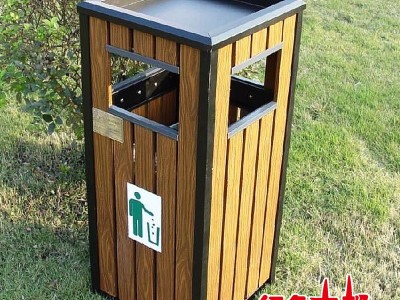 实木花箱 塑木垃圾桶 环卫桶  垃圾箱 果皮箱 实木 户外家具炭烧