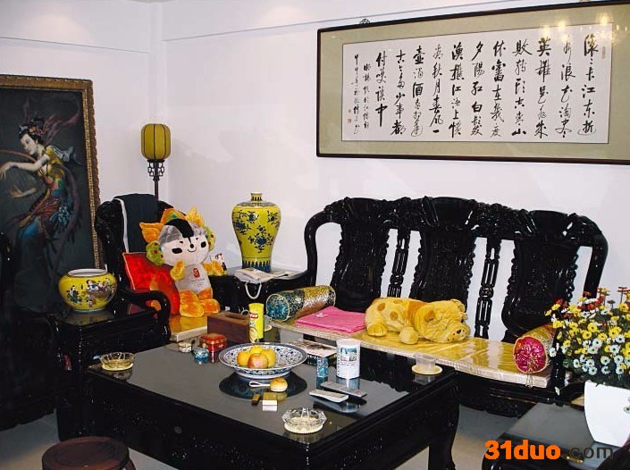 丰一阁 黑檀木家具 黑檀吉祥如意福临门沙发