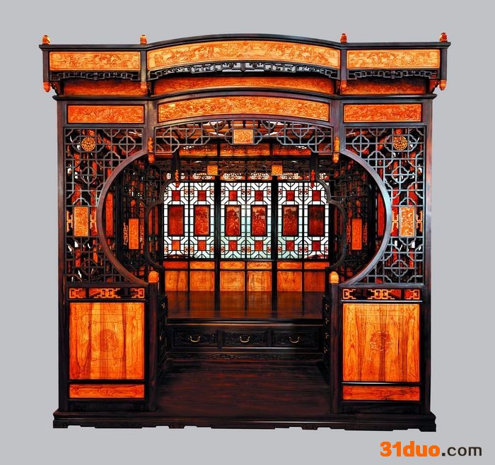 丰一阁 海南黄花梨拔步床 **红木家具