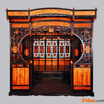 丰一阁 海南黄花梨拔步床 **红木家具