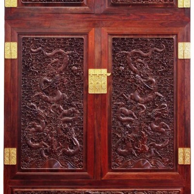 丰一阁 红木家具 檀香紫檀龙柜