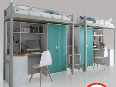 桂林学生双层铁床 铭仁家具 质量稳固耐用 质保十年