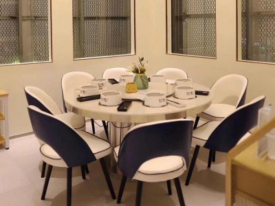 苏兆家具 大理石火锅桌 不锈钢烧烤店 餐厅智能无烟烧烤桌 定制