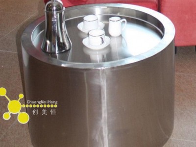 厂家生产不锈钢家具茶桌　长沙不锈钢圆茶桌