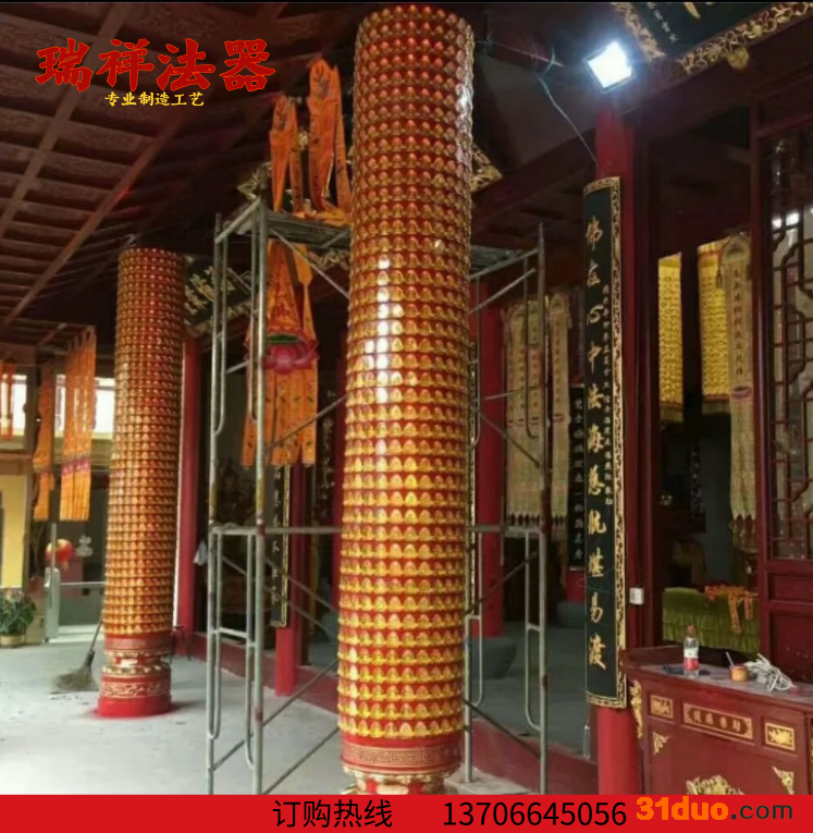 定做大型柱子灯仿琉璃佛像光明灯千佛灯道观神像灯