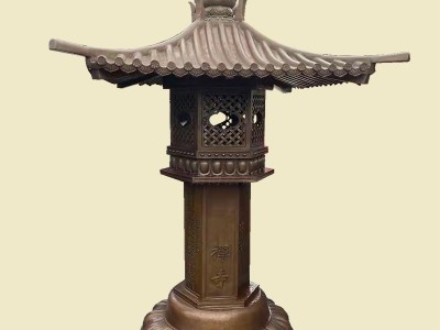 定制铸铜浮雕铜油灯寺院道观铁油灯庵堂景区户外供佛神灯长明灯