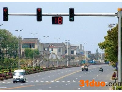 交通信号灯灯杆 悬臂式八角信号灯杆件 驾校小区灯杆定制