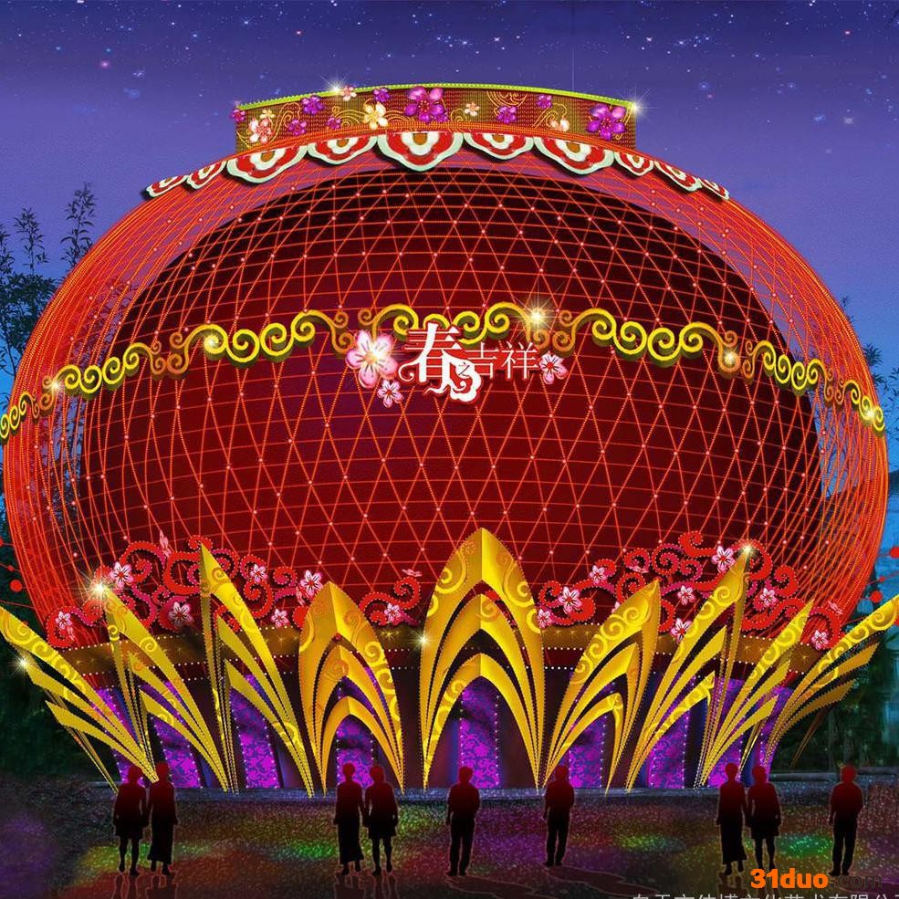 大型灯会 自贡彩灯厂家制作和展出 自贡伟博 【花灯】 直销