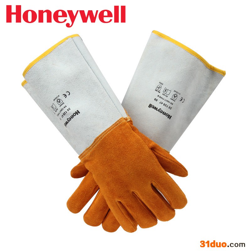 霍尼韦尔2012847防火阻燃手套 巴固皮革隔热防烫手套