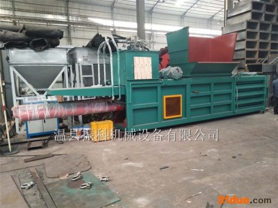 全自动废旧物料打捆机  120吨卧式废纸打包机  皮革边角料困扎机 废纸箱纸板打捆机