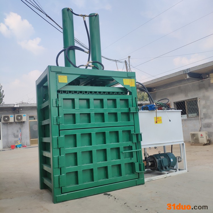 皮革棉纱打包机 废纸壳压包机图片 尼龙袋压捆机