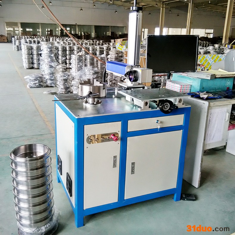 优赞 中英文打码机 盘圆周激光打标机 陶瓷皮革二维码铭牌皆可打标 非标定制