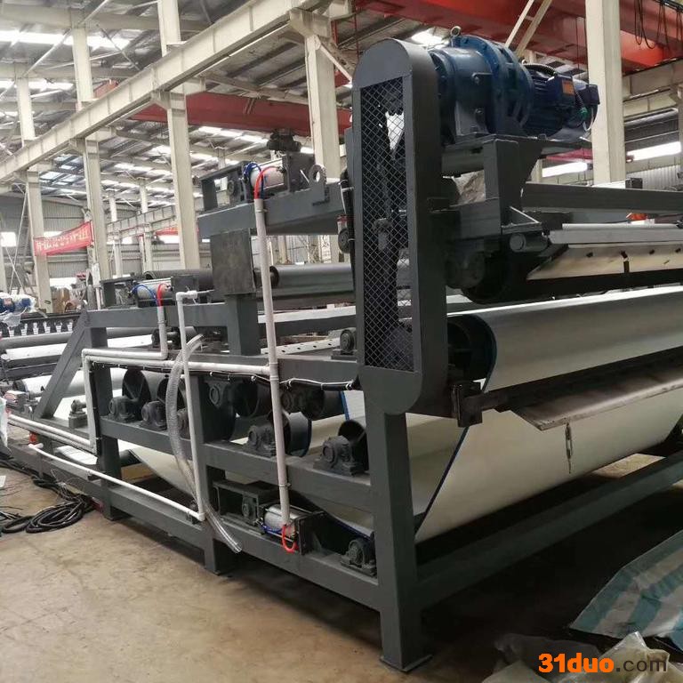 带式压榨压滤机带式辊压脱水机皮革污泥处理设备食品脱水压滤机