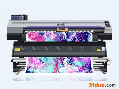 皮革印花机 天彩飞碟H1-3W3200数码印花机飞碟印花机1米8宽幅高速直喷印花机4色三头上门培训数码印花机 打印机