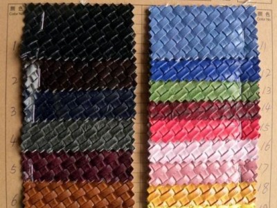 广州 编织纹皮革软包 合成皮革 基布PVC皮革 环保PU皮革