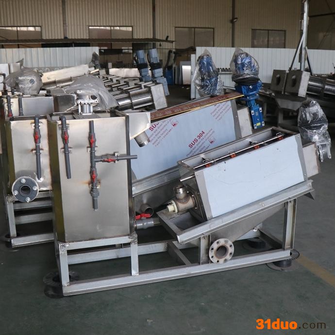 纺织厂废水处理设备 纺织污泥处理设备 叠片螺旋挤压式污泥脱水机