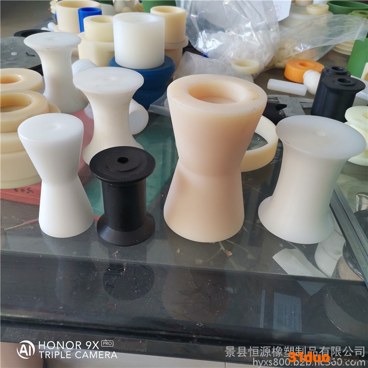 恒源车床定制加工尼龙塑料槽轮 纺织线轴 U型轮 V型轮