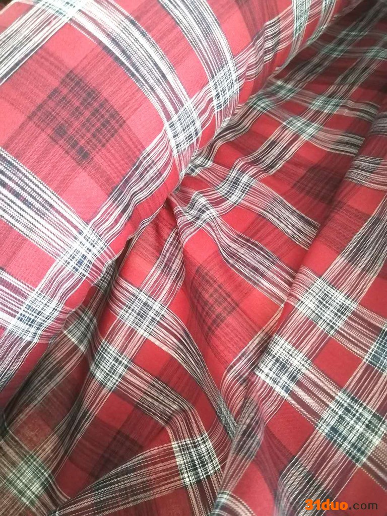 贡创纺织 ** 段染色织全棉格子新品衬衫面料