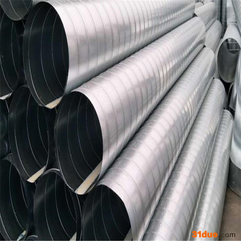 佛山不锈钢螺旋风管制作纺织排烟厂家 白铁皮风管厂家 镀锌地下室通风管道