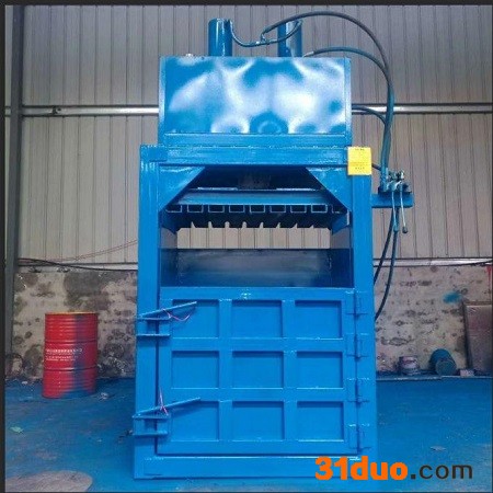 石成金    编织袋废纸箱液压打包机 废纸箱纺织品压块机 服装垃圾回收打包机