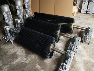 【昊鑫刷业】纺织厂滚刷 工业清洗尼龙材质滚筒刷 可定制纺织业机械毛刷辊滚刷