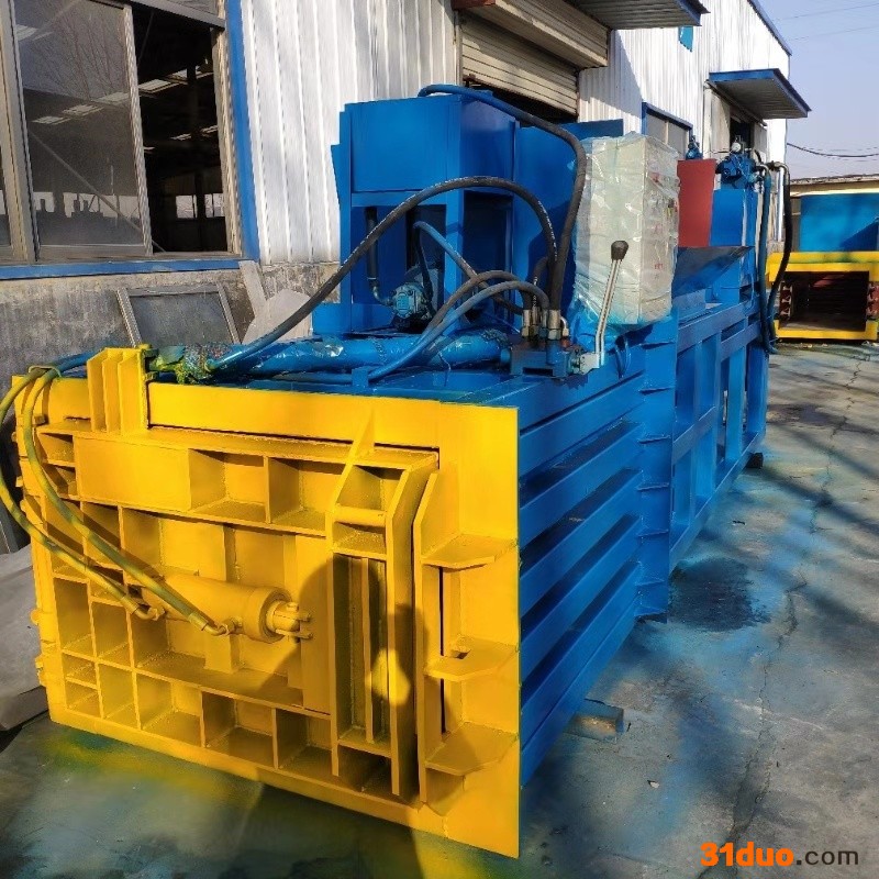 塑料自动打结卧式打包机 棉花纺织品易拉罐压块机 大型捆扎机