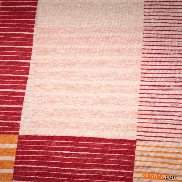 嘉兴长江纺织 亚麻印花针织面料 粘胶亚麻面 亚麻平纹