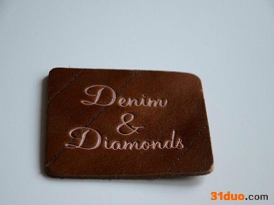 袁兴 真皮皮标 烙烫印欧式图案 服饰皮标