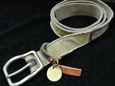 袁兴服饰定制真皮帆布复合皮带