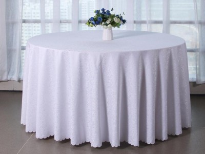 君康传奇纺织**古典云酒店饭店圆形桌布 涤纶提花饭店台布多色批发 古典云台布