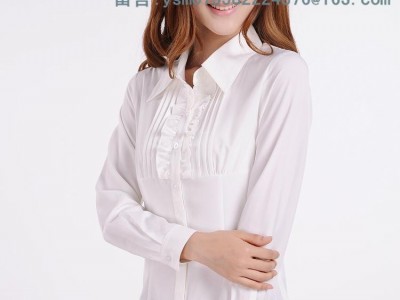 甜美花领 职业装工衣 透气舒适 收省掐腰 百搭款式 专业定做服饰