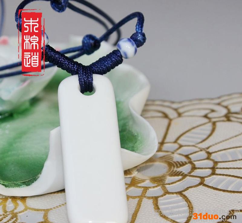 木棉道.新品服饰配件 手工编制项链 精美陶瓷 女士挂脖 批发
