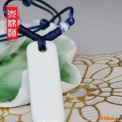 木棉道.新品服饰配件 手工编制项链 精美陶瓷 女士挂脖 批发