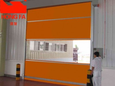 眉山纺织厂防尘快速卷帘门新产品新研究快速卷帘门海利普变频器手按开门