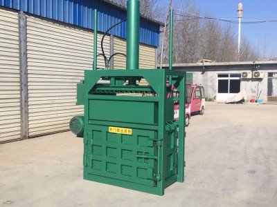 普航棉纺织品打包机 废旧金属易拉罐打扁机 立式双缸铁刨花压块机