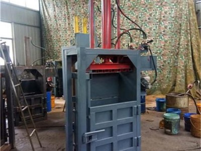 双缸铁桶压扁机  华晨工厂下脚料打包机 HC-DBJ纺织厂废料打包机