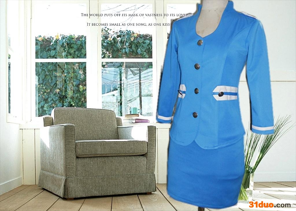 供应上海轩昂服饰空姐制服、足浴工作服0089上海轩昂服饰有限公司足浴服订制