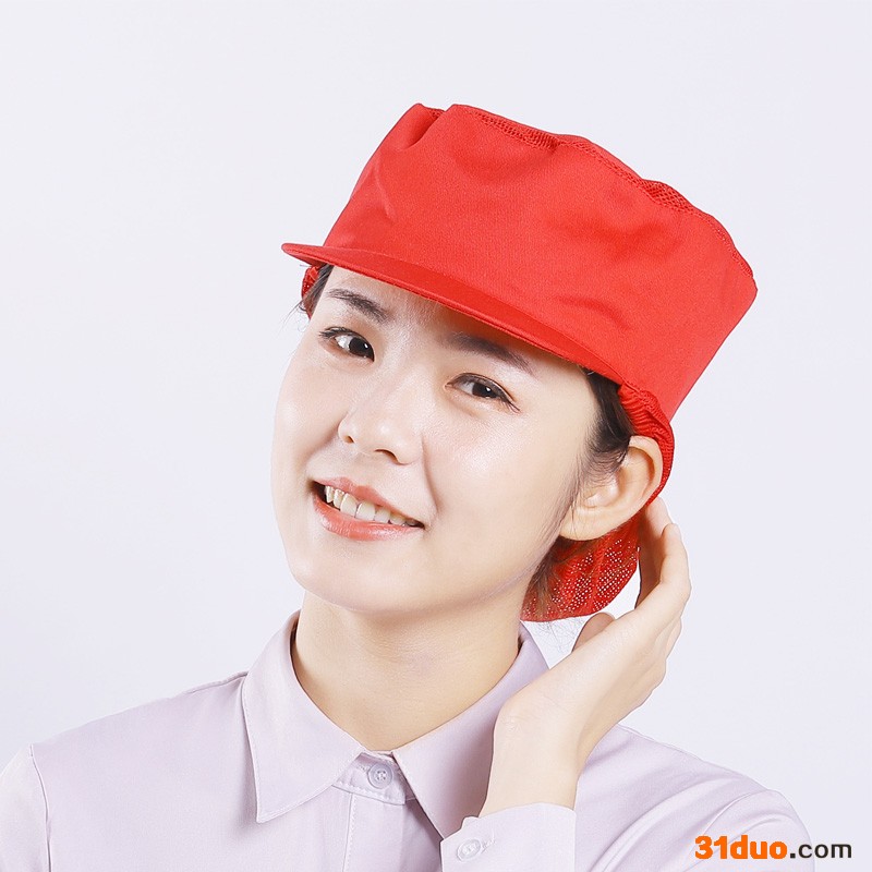 如春亦敏  帽檐包头发帽  纺织食品包装厂防尘透气工作帽 男女通用透气棉