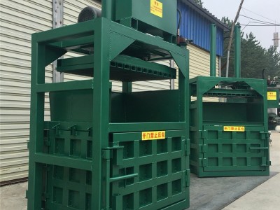 针织布头纺织废料广告公司边角料液压打包机 塑料垃圾自动压缩打包机