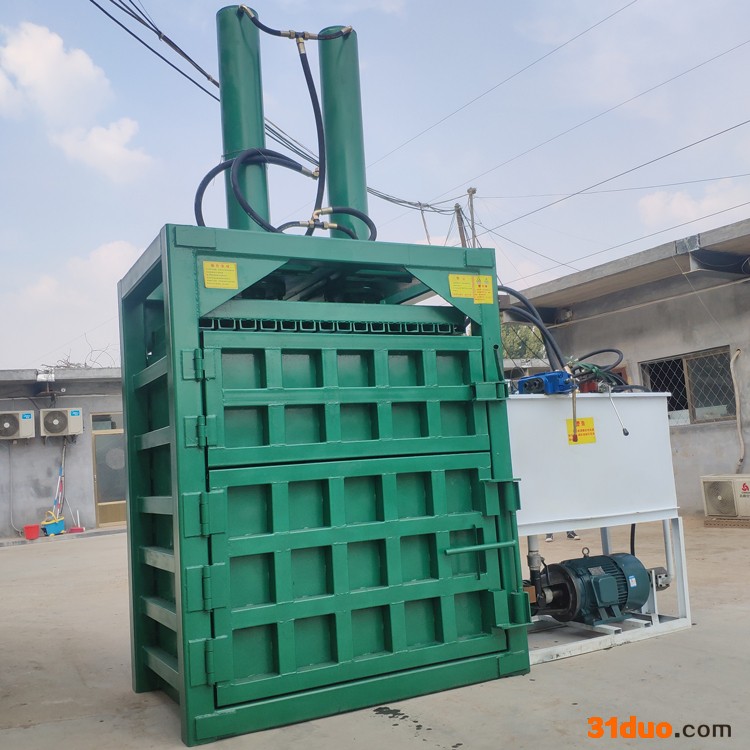 立式液压塑料瓶挤块机 纺织品废角料压包机 定做易拉罐打包机