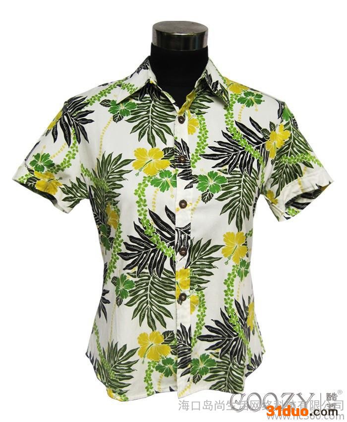 供应酷哲绿菠萝旅游休闲服饰 海边沙滩装