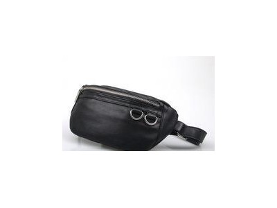 代发时尚休闲外贸男装服饰包包 进口PU胸包 黑色/咖啡色