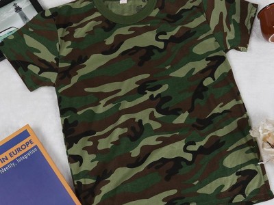 真妮诗服饰 男女军训衫 迷彩短袖